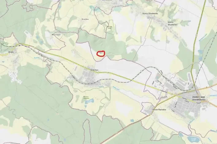 Prodej lesa, Ždírec nad Doubravou, 900 m2