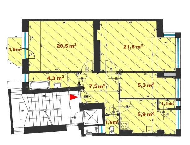 Pronájem bytu 3+1, Brno, Smetanova, 68 m2