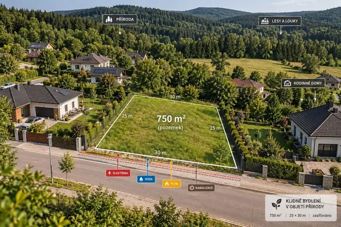 Prodej pozemku pro bydlení, Vilémov, 750 m2