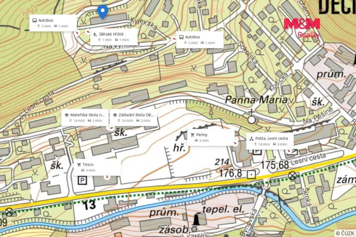 Pronájem bytu 1+1, Děčín - Děčín IX-Bynov, Kyjevská, 34 m2