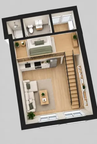 Pronájem bytu 1+kk, Náchod, Tyršova, 21 m2