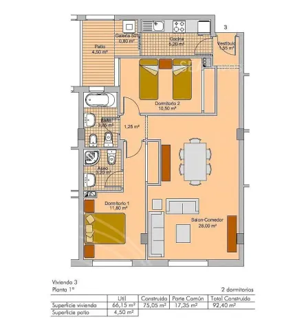 Prodej bytu 3+kk, San Miguel de Salinas, España, Španělsko, 92 m2