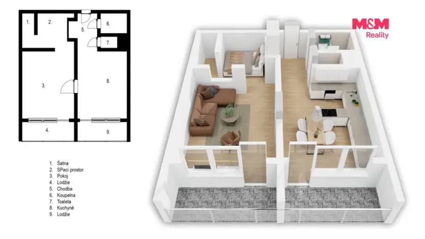 Prodej bytu 1+1, Praha - Kamýk, Imrychova, 48 m2