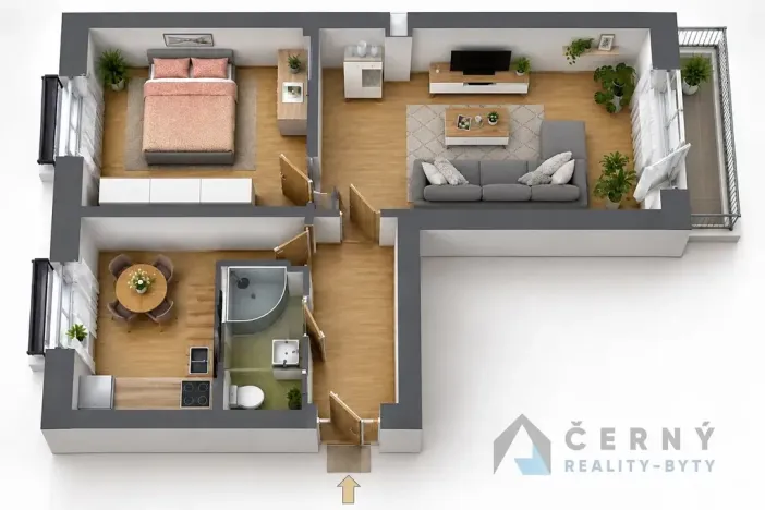Prodej bytu 2+1, Liberec, Slovenského národního povstání, 50 m2