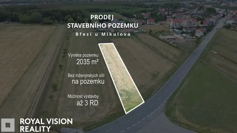 Prodej pozemku pro bydlení, Březí, 2035 m2