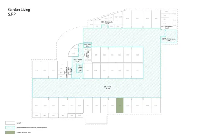 Prodej garážového stání, Praha - Černý Most, Arnošta Valenty, 12 m2