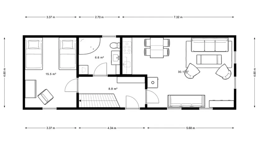 Prodej chalupy, Malinová, 105 m2