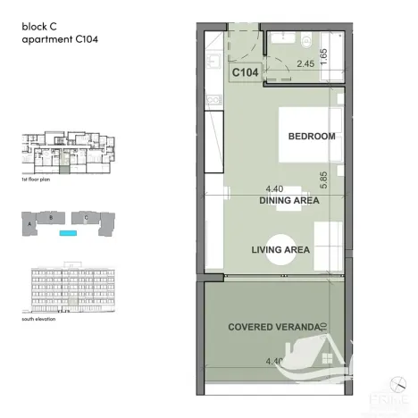 Prodej bytu 1+kk, Lemesos, Kypr, 55 m2