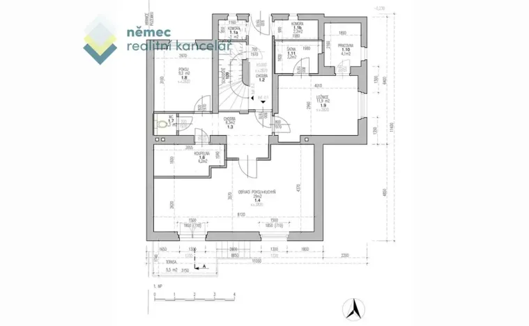 Pronájem bytu 3+kk, Praha - Strašnice, V úžlabině, 77 m2