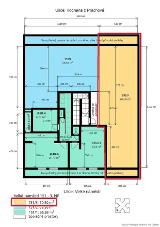 Prodej bytu 2+kk, Strakonice - Strakonice I, Velké náměstí, 73 m2