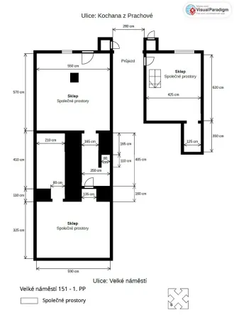Prodej bytu 2+kk, Strakonice - Strakonice I, Velké náměstí, 73 m2
