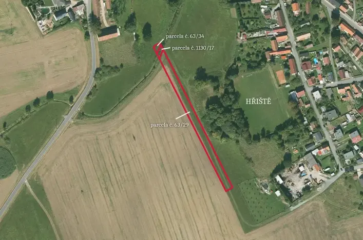 Prodej komerčního pozemku, Dnešice, 2680 m2
