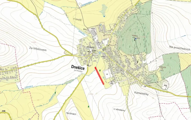 Prodej komerčního pozemku, Dnešice, 2680 m2