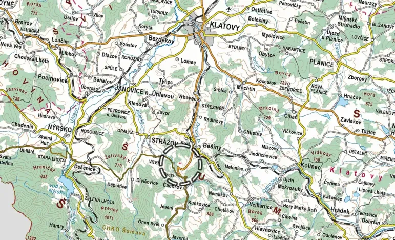 Prodej louky, Běšiny, 1618 m2