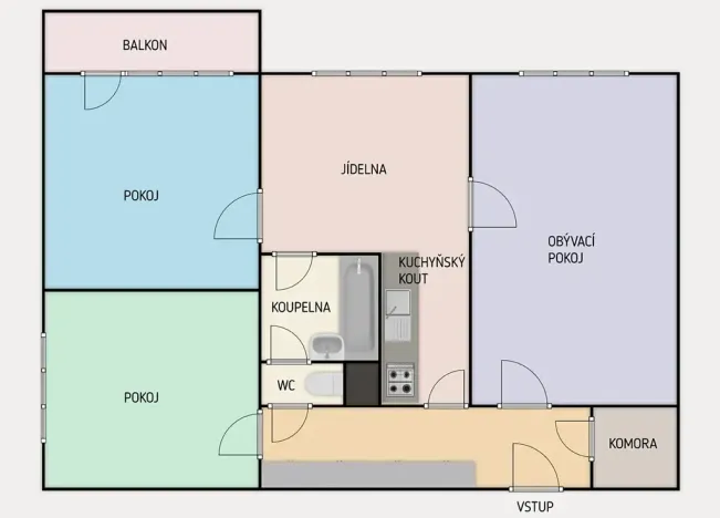 Prodej bytu 3+1, Praha - Záběhlice, Chmelová, 72 m2