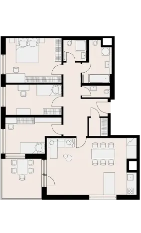 Pronájem bytu 4+kk, Praha - Hlubočepy, Vítové, 102 m2