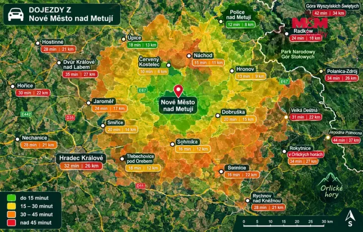 Pronájem bytu 2+1, Nové Město nad Metují, Na Bořetíně, 58 m2