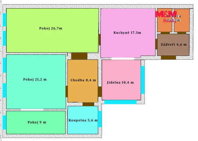 Pronájem bytu 3+1, Bedihošť, Prostějovská, 107 m2