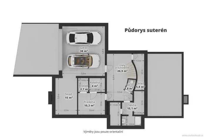Prodej rodinného domu, Jesenice - Osnice, Růžová, 431 m2