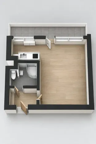 Pronájem bytu 1+kk, Náchod, Běloveská, 30 m2