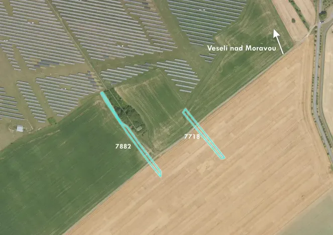Prodej podílu komerčního pozemku, Veselí nad Moravou, 1193 m2