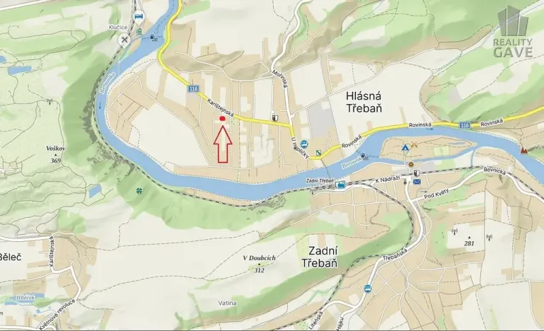 Prodej pozemku, Hlásná Třebaň, 1059 m2
