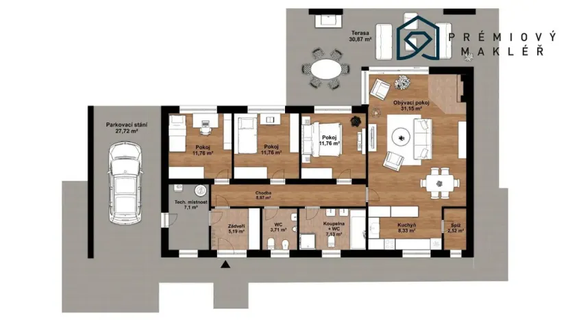 Prodej pozemku, Most, 770 m2