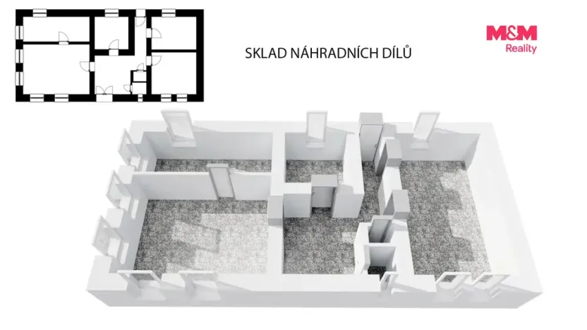 Pronájem výrobních prostor, Dubenec, 453 m2