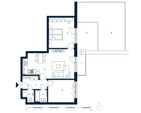 Pronájem bytu 3+kk, Praha - Vysočany, Hindlova, 72 m2