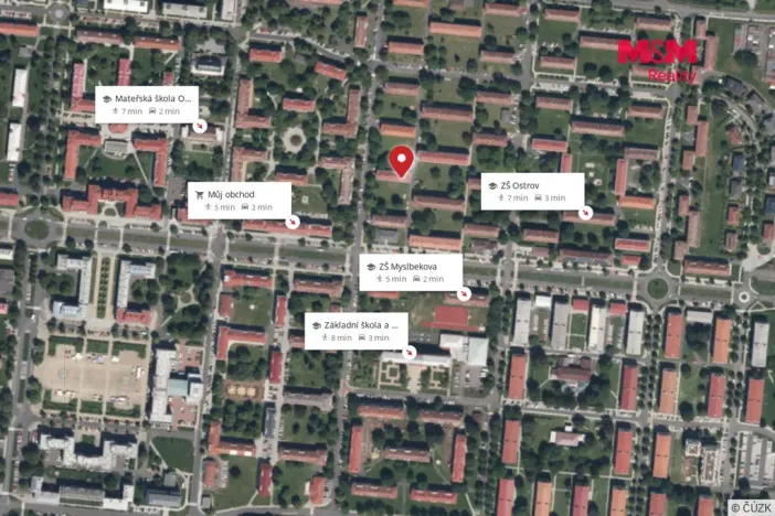 Pronájem bytu 2+1, Ostrov, Luční, 55 m2