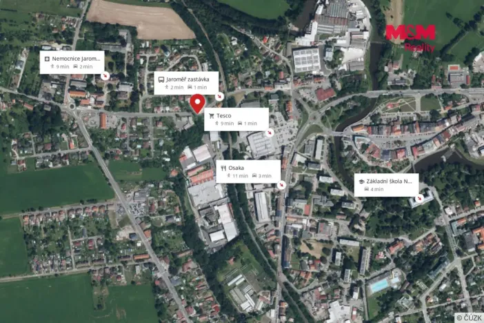 Pronájem bytu 1+kk, Jaroměř - Pražské Předměstí, Národní, 21 m2