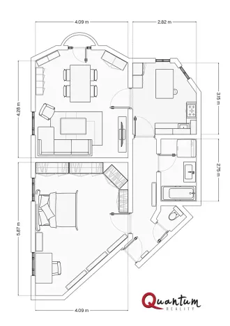 Prodej bytu 2+1, Praha - Dolní Počernice, K zámku, 65 m2