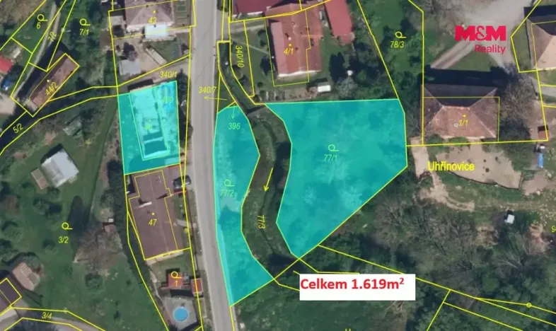 Prodej pozemku pro bydlení, Voděrady - Uhřínovice, 1619 m2