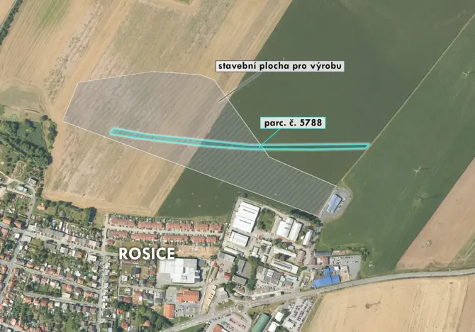 Prodej komerčního pozemku, Rosice, 4881 m2
