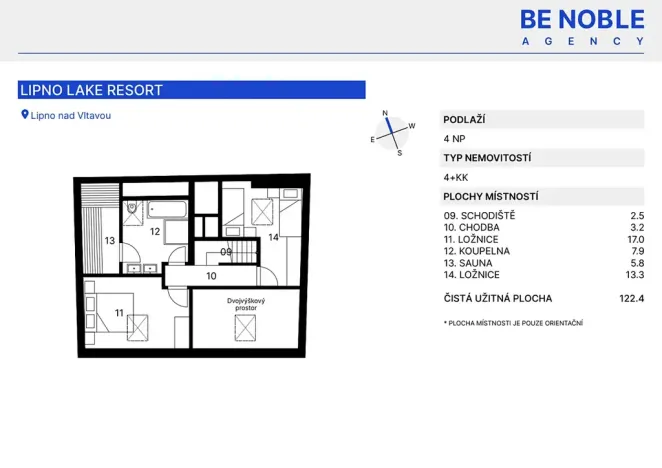 Prodej bytu 4+kk, Lipno nad Vltavou, 122 m2