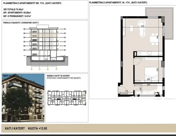 Prodej bytu 2+kk, Kavaja, Albánie, 75 m2