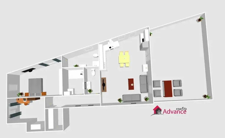 Pronájem bytu 3+kk, Ostrava, Na Prádle, 87 m2