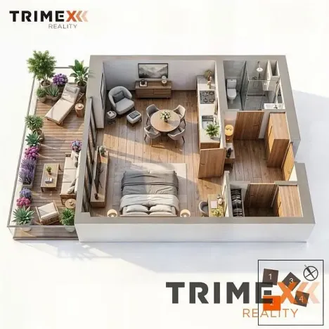 Prodej bytu 1+kk, Valašské Meziříčí, Štěpánov, 39 m2