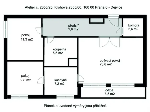 Pronájem bytu 3+1, Praha - Dejvice, Krohova, 76 m2