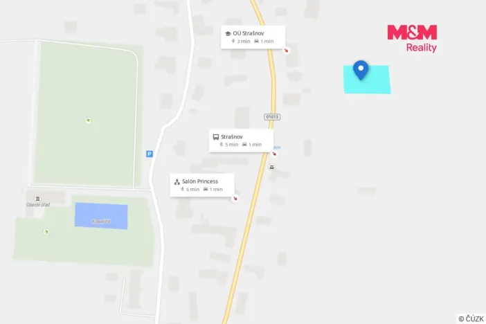 Prodej pozemku pro bydlení, Strašnov, 994 m2