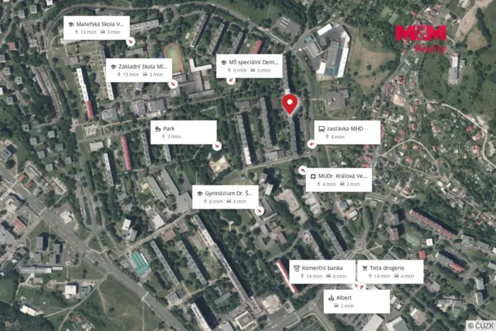 Prodej bytu 2+1, Ústí nad Labem - Severní Terasa, Maková, 60 m2