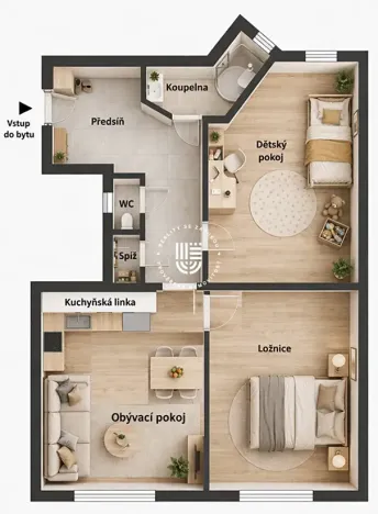 Prodej bytu 3+kk, Praha - Vysočany, Na břehu, 83 m2