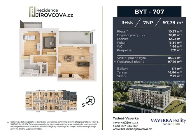 Prodej bytu 3+kk, České Budějovice, Jírovcova, 97 m2