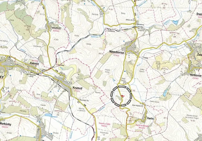 Prodej pole, Násedlovice, 1101 m2