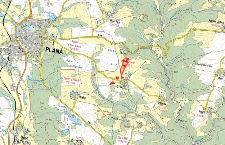 Prodej pole, Planá, 104443 m2