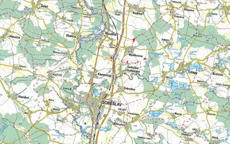 Prodej pole, Myslkovice, 25103 m2