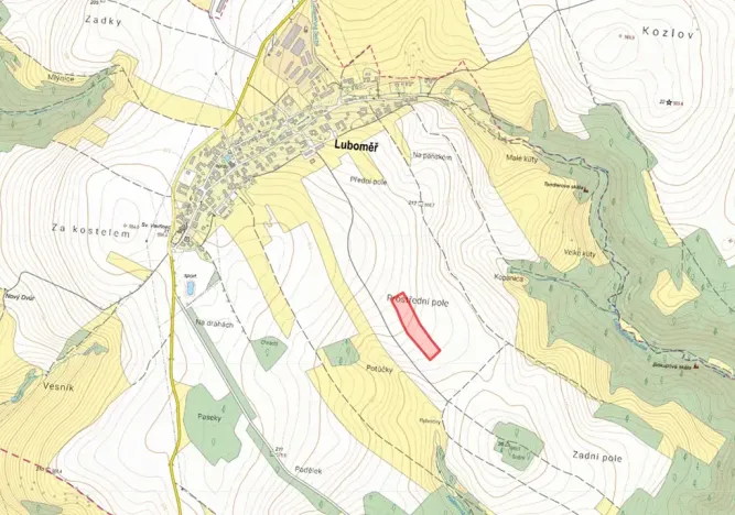 Prodej pole, Luboměř, 16461 m2