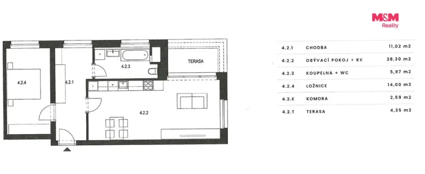 Pronájem bytu 2+kk, Dobřany, Denksteinova, 65 m2