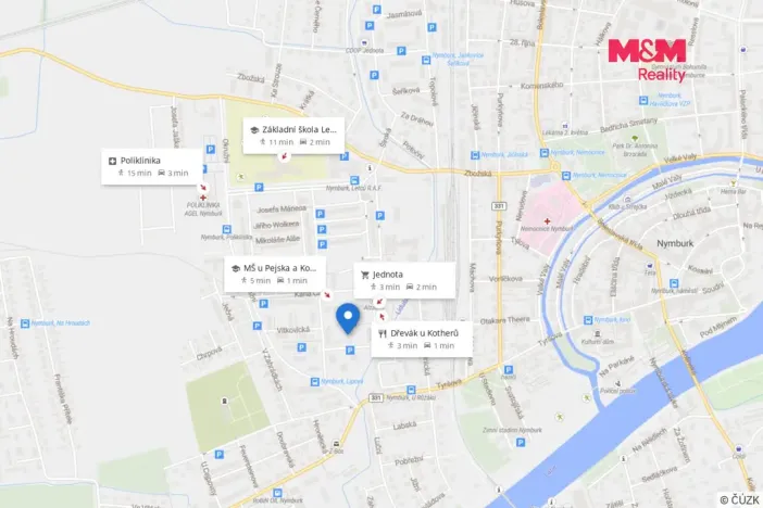 Pronájem bytu 1+1, Nymburk, Mládežnická, 40 m2