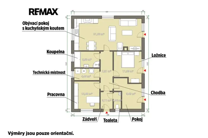 Prodej rodinného domu, Úherce, 87 m2